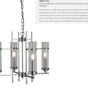 Candelabru elegant design modern Milo 4L 3094-4CC SRT - Img 5