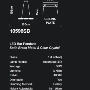 Candelabru LED cristal design lux oval Tier 228402 universul-luminii.ro