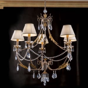 Candelabru LUX super elegant cu 5 brate Miramare LU 2406/5 silver-goldOR