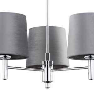 Candelabru modern design elegant BOLZANO 3L gri 103172 universul-luminii.ro