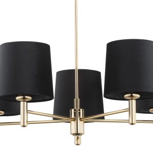 Candelabru modern design elegant PONTE 5L negru 102922 universul-luminii.ro
