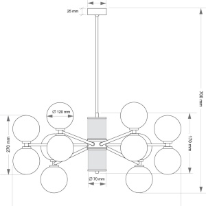 Candelabru personalizabil realizat manual Erba 6 - Img 2