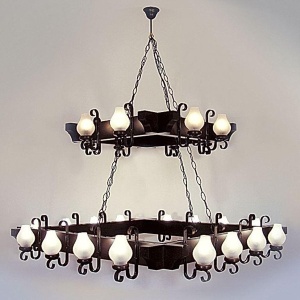 Candelabru rustic fabricat manual din lemn dim.130x130cm, 16+8 brate Queen WOOD-QU-SP24 (16+8)