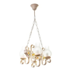 Candelabru rustic fabricat manual din lemn pictat 4 brate Vela