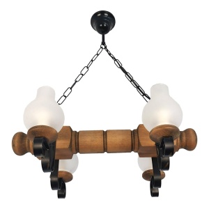 Candelabru rustic fabricat manual din lemn Rustic WOOD-RU-SP4 - Img 13