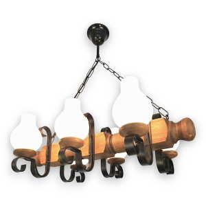 Candelabru rustic fabricat manual din lemn Rustic WOOD-RU-SP6 - Img 10