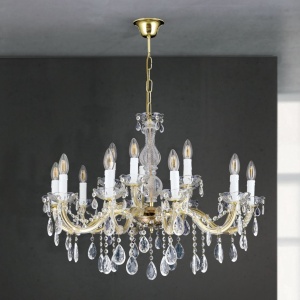 Candelabru stil clasic cu 15 brate Marie Claire auriu LU 2243/10+5 gold OR - Img 6