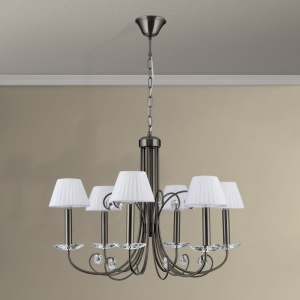 Candelabru stil clasic cu cristal K9 ARIANE 6L nickel inchis 234862 universul-luminii.ro