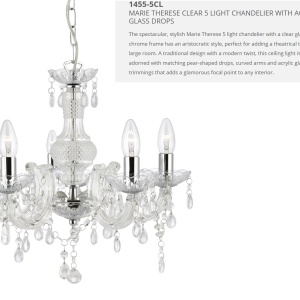 Candelabru stil clasic Marie Therese 5L transparent 1455-5CL SRT - Img 2