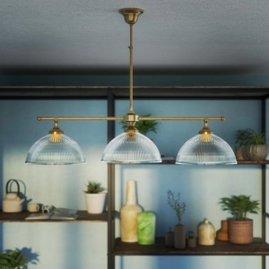 Candelabru stil neoclasic din alama si sticla Elide - Img 11