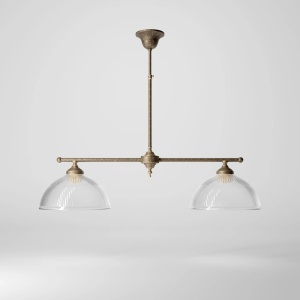 Candelabru stil neoclasic din alama si sticla Elide - Img 4