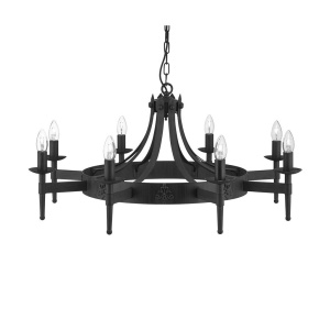 Candelabru stil rustic Cartwheel II 8L 111862 universul-luminii.ro