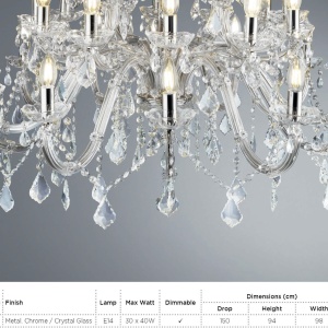 Candelabru XXL casa scarii design clasic Marie Theresea 30L 3314-30 SRT 175722 universul-luminii.ro