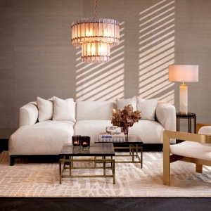 Coltar LUX design LUX cu sezlong stanga Corso Lounge, Lyssa off-white - Img 3