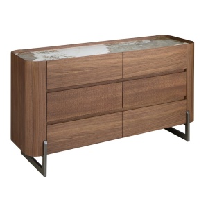 Comoda 6 sertare deosebita design LUX Walnut-Marble