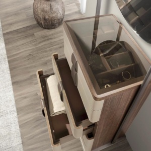 Comoda cu oglinda, sertar cu spatiu pentru ceasuri si bijuterii Chiffonier - Img 7
