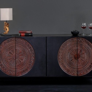 Comoda design Boho Chic Mandala 160cm Mango - Img 6