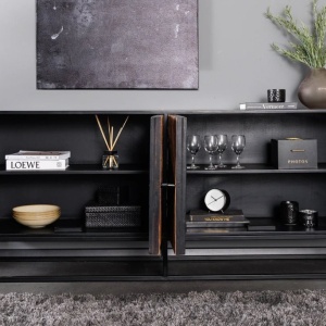 Comoda design industrial vintage Barracuda 180cm, maro - Img 6