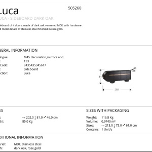 Comoda design LUX cu 4 usi Luca - Img 2