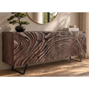 Comoda din lemn cu model 3D ZEN FLUID 175cm - Img 9