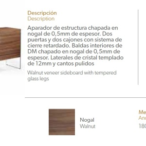 Comoda eleganta design LUX Helen AC-CP1410-E-NOGAL - Img 2