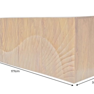 Comoda suspendata din lemn de mango Scorpion 180cm, maro A-46647 VC - Img 7