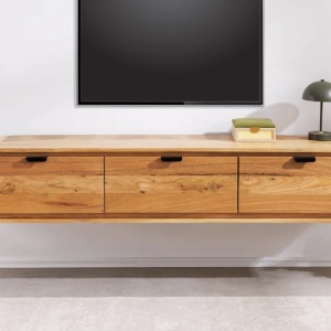 Comoda suspendata din lemn de salcam ORGANIC 160cm - Img 5