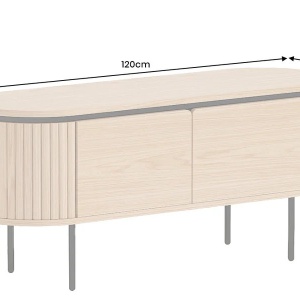 Comoda TV cu furnir de stejar ATELIER 120cm - Img 8