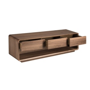 Comoda TV design LUX cu 3 sertare Walnut - Img 7