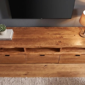 Comoda TV din lemn de mango cu iluminare LED GRAND 180cm - Img 8