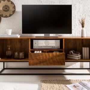 Comoda TV din lemn Scorpion 160cm Mango maro - Img 2