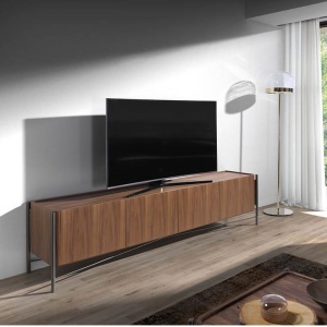 Comoda TV moderna design LUX Walnut and Black