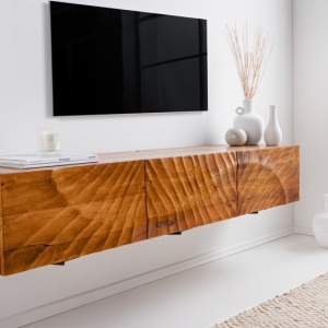 Comoda TV suspendata din lemn de mango Scorpion 160cm, maro - Img 4
