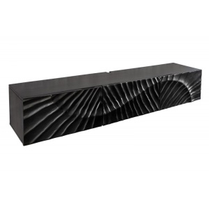 Comoda TV suspendata din lemn de mango Scorpion 160cm, negru