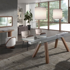 Consola design LUX Oval Walnut - Img 3