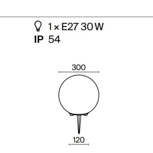 Corp de iluminat ambiental exterior IP54 Erda diametru 30cm 122432 universul-luminii.ro