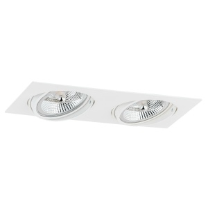 Corp incastrabil cu 2 spoturi directionabile tavan fals OLIMP PLUS alb 104902 universul-luminii.ro