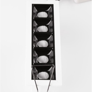 Corp incastrabil tavan fals cu 5 spoturi LED SWAN alb/ negru NVL-9232126 189802 universul-luminii.ro