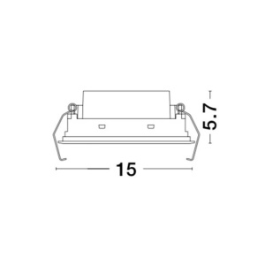 Corp incastrabil tavan fals cu 5 spoturi LED SWAN negru NVL-9232127 189812 universul-luminii.ro