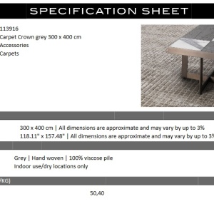 Covor design LUX Crown 300x400cm, gri 113916 HZ - Img 2