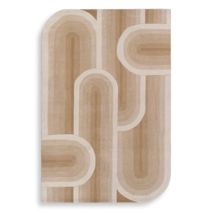 Covor design LUX tesut manual din lana Marsala 200x300