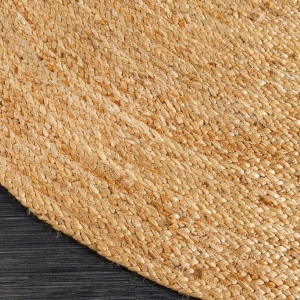 Covor oval din iuta, fabricat manual din fibra naturala, PURE NATURE 160x230cm - Img 5