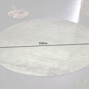 Covor rotund din bumbac Modern Art 150cm, verde bej - Img 2
