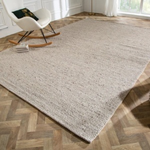 Covor WOOL XXL 350x240cm gri argintiu din lana - Img 3