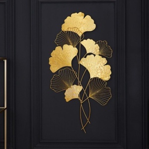 Decoratiune de perete frunze de ginkgo filigran, Ginkgo 110cm auriu - Img 6