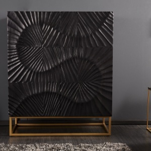 Dulap din lemn Scorpion 120cm Mango, negru - Img 6