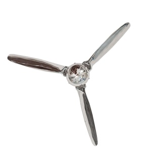 Elice cu surub, decoratiune perete Propeller Screw III 90cm, argintiu A-38540 VC