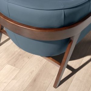 Fotoliu cu design modern piele naturala Petrol blue - Img 4
