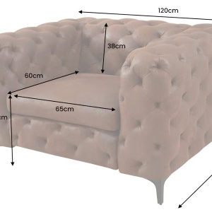 Fotoliu design Chesterfield, Microfibra, Maro Antic, MODERN BAROCK - Img 5