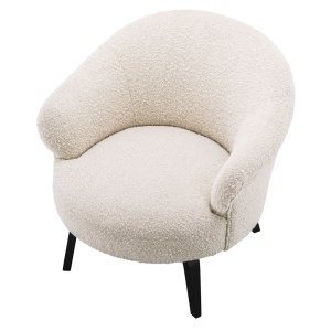 Fotoliu design elegant LUX Moretti, boucle crem 115039 HZ - Img 3